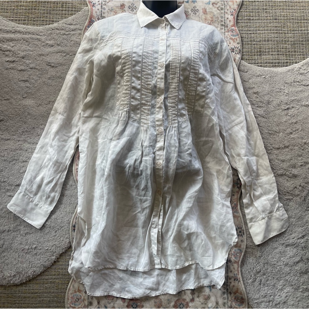 Weekend Max Mara Cream Tunic Airy Minimalist Blouse